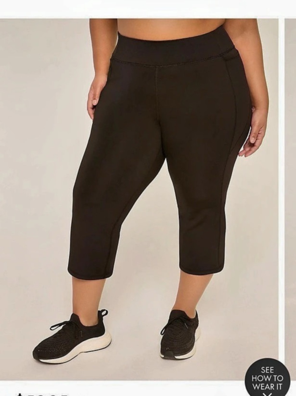 LIVI Go-Go Getter Wicking Boot Capri Black Athletic Capri Pants Like New